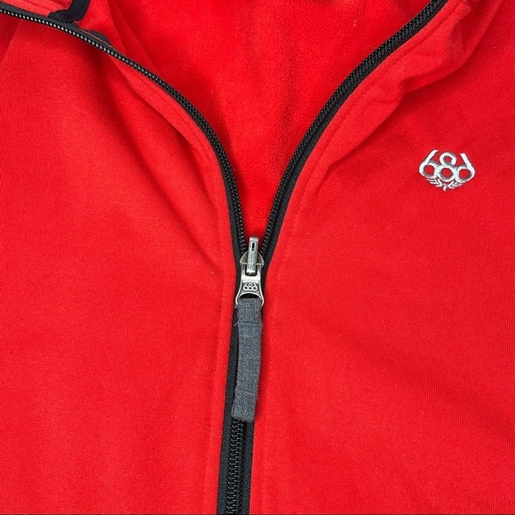 686 Jacket Youth XL Zip‎ Front Lightweight Red Jogger Embroidered Logo Womens SM - Picture 11 of 14